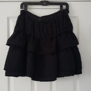 H&M Lavin Black Lace Tiered skirt